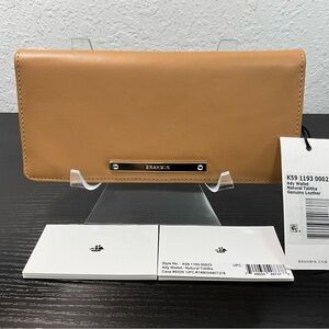 Brahmin Ady NATURAL TLITHA Smooth Light Caramel Leather Wallet NWT